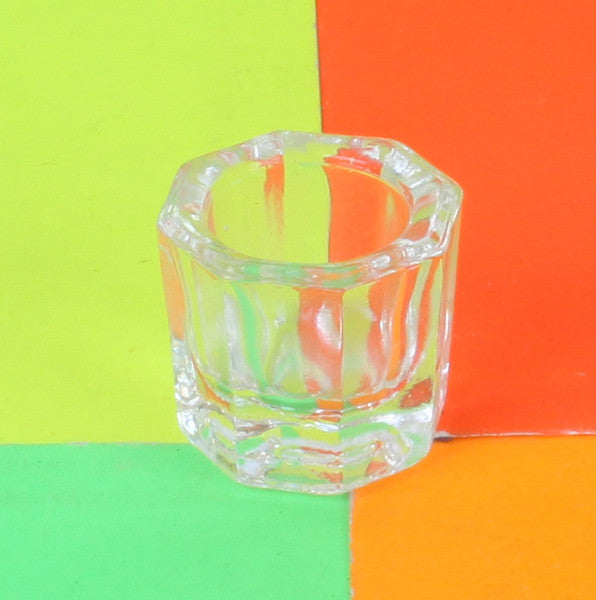 Clear Nail Cup Crystal Bowl Acrylic Powder Liquid Holder Dappen Dish Container 0557 - Artlalic Nail Art Manicure Makeup Beauty Fashion