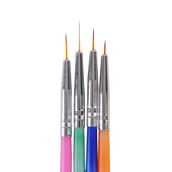 4 Colors Set Nail Art Pen Fine Liner Drawing Brushes Painting Brush Manicure Tool 2597 - Artlalic Nail Art Manicure Makeup Beauty Fashion