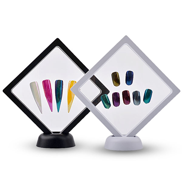 White Black Nail Tips Display Stand Holder Acrylic With PET Membrane Nails Deigns Showing Board 2625 - Artlalic Nail Art Manicure Makeup Beauty Fashion
