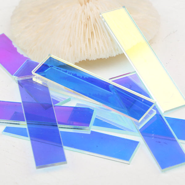 10Pcs Acrylic Nail Art Iridescence Aurora False Display Bar Showing Shelf 0916