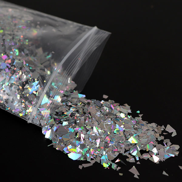 10g Holographic Nail Sequins Glitter Sparkly Flake Slice Nail Art Decorations 2759
