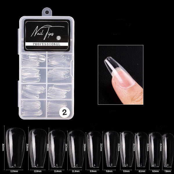 100Pcs Full Cover False Nail Tips Press on Ultra-thin Nails 0208