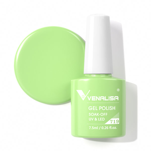 Venalisa Gel Nail Polish 7.5ml Nail No Wipe Top Soak Off UV LED Nail Lacquer Glitter Color Gel 4728