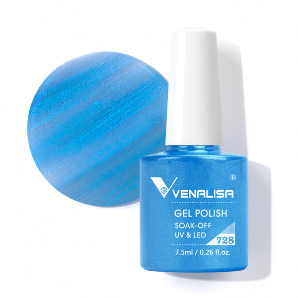 Venalisa Gel Nail Polish 7.5ml Nail No Wipe Top Soak Off UV LED Nail Lacquer Glitter Color Gel 4728