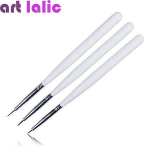 3PCS White Nail Art Design Pen Painting Nail Supplies Dotting Brush Set 0308 - Artlalic Nail Art Manicure Makeup Beauty Fashion