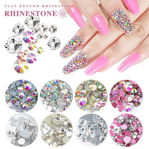 1440pcs Nail Art Rhinestones Glitter Diamonds Crystal Gems 3D Tips Decorations 2199 - Artlalic Nail Art Manicure Makeup Beauty Fashion