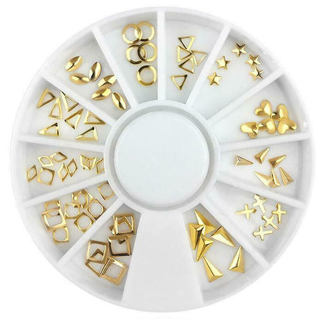 Golden Silver Metal 3D Hollow Pattern Wheel For Design Nail Art Tips Decor 0928 - Artlalic Nail Art Manicure Makeup Beauty Fashion