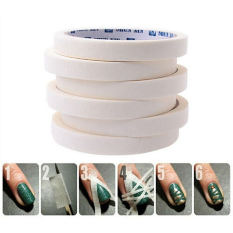 Manicure Nail Art Tips Tape Sticker Guide Stencil Tape Roll Sticker 0.5cm/1.2cm 0976 - Artlalic Nail Art Manicure Makeup Beauty Fashion
