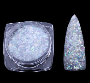 Holographic AB Nail Glitter Shell Flakes Mermaid Mirror Irregular Paillette Foil 1820 - Artlalic Nail Art Manicure Makeup Beauty Fashion