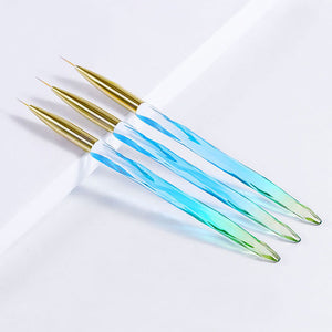 3Pcs Nail Art Line Painting Pen 3D Tips Acrylic UV Gel Polish Brush Drawing Flower 2359 - Artlalic Nail Art Manicure Makeup Beauty Fashion