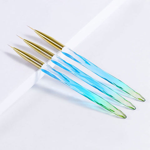 3Pcs Nail Art Line Painting Pen 3D Tips Acrylic UV Gel Polish Brush Drawing Flower 2359 - Artlalic Nail Art Manicure Makeup Beauty Fashion