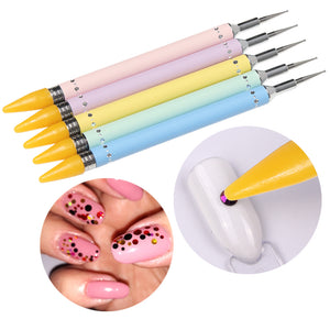 Dual Ended Dotting Pen Rhinestones Picker Wax Pencil Nail Art Tool Candy Color 1284 - Artlalic Nail Art Manicure Makeup Beauty Fashion