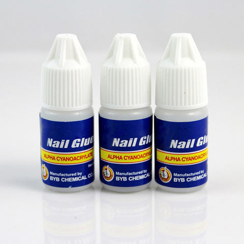 3 Bottle Acrylic Nail Art Glue French False Tips Manicure Tool Fake Nails Glue 0658 - Artlalic Nail Art Manicure Makeup Beauty Fashion