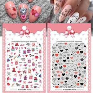 Love Valentine's Day Self-Adhesive Nail Art Sticker Decals Hanyi528-539 (6345)