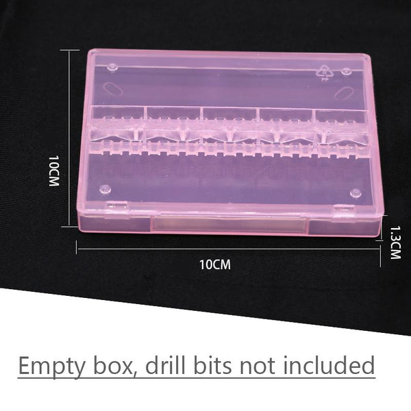 14 Slots Nail Drill Bit Storage Box Display Container 1459
