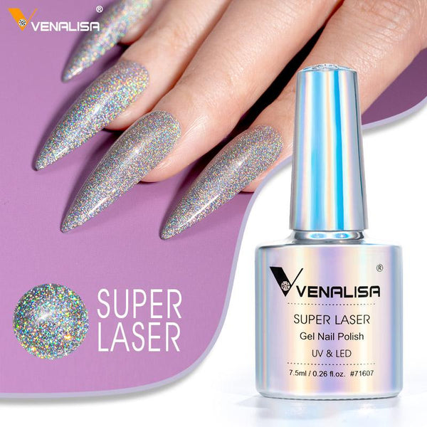 Venalisa 7.5ml Laser Gel Nail Polish LED UV Reflective Glitter Sparkling UV Gel 4727