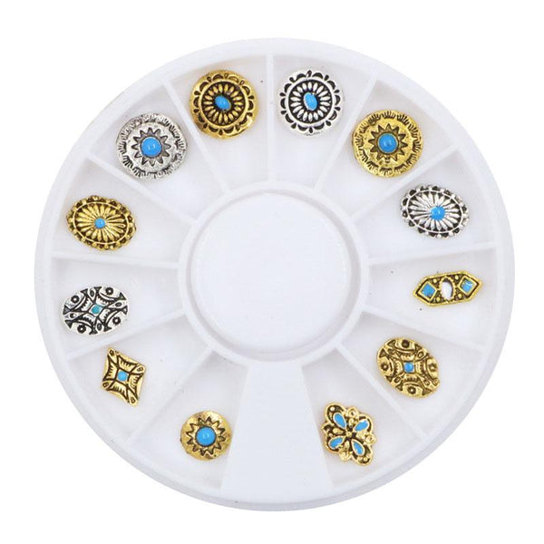 3D Nail Art Decoration Wheel Nail Rhinestone Alloy Jewelry Parts for nails Accessories 4575