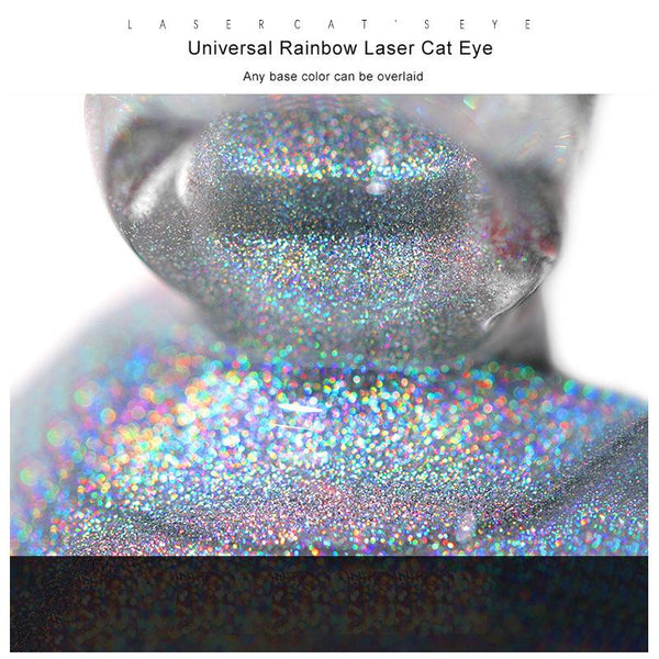10ml Reflective Holograhic Laser Cat Eye Magnetic Gel Nail Polish 0015