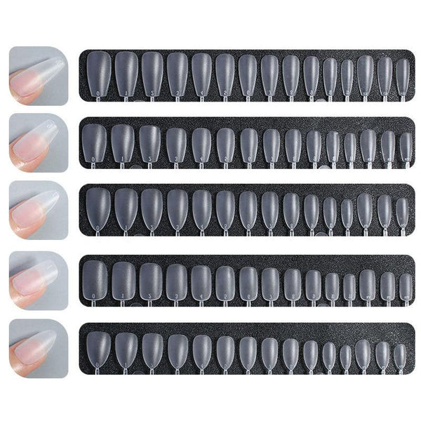 240Pcs Matte Short False Nail Tips Extension Full Cover Fake Nails Soft Gel Press On Nail Manicure Accessories