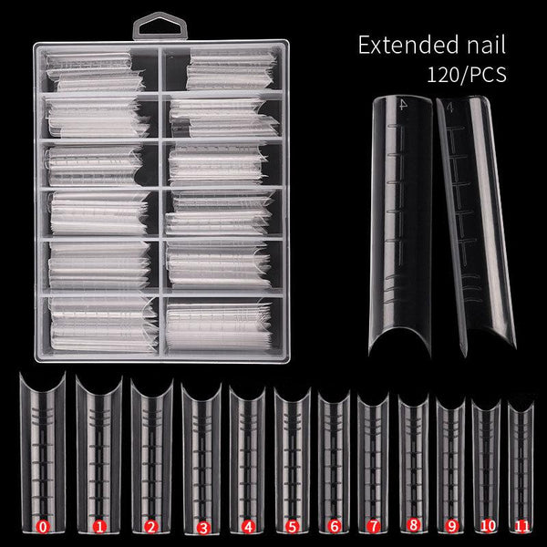 120Pcs False Nail Tips Forms Mold Square Stiletto Long Tips Easy Apply Salon Tools 0291