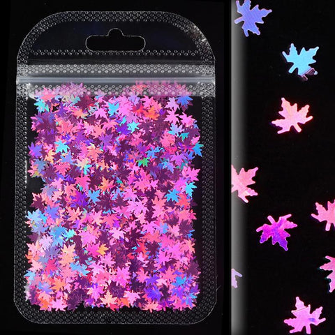 2g Nail Art Sequins for Nail Maple Leaf Holographic Glitter Sparkly 2781