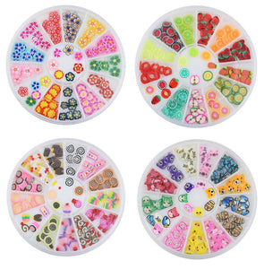 3D Mix Nail Art Nail Tips Polymer Clay Slices Decoration Wheel 3066 - Artlalic Nail Art Manicure Makeup Beauty Fashion