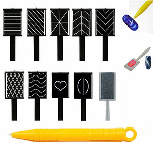 11pcs/set Magnet Magnetic Stick Pens Cat Eye Gel Polish UV LED Nail Art Manicure 0368 - Artlalic Nail Art Manicure Makeup Beauty Fashion