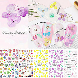 14 Patterns Nail Art Transfer Stickers Flower Decals Manicure Decoration Tip DIY 2251 - Artlalic Nail Art Manicure Makeup Beauty Fashion