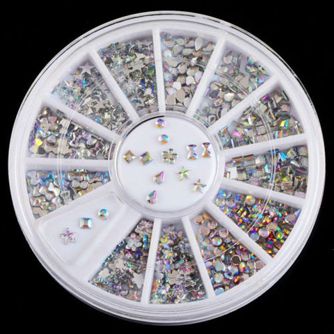 Mix Nail Art Studs Rhinestones Glitter Diamond Gems 3D Tips Decoration 0436 - Artlalic Nail Art Manicure Makeup Beauty Fashion