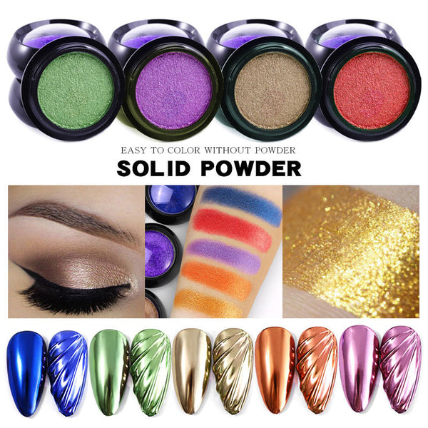 0.5g Nail Art Solid Powder Mirror Glitter Effect Nail Polishing Chrome Flakes Pigment 2583 - Artlalic Nail Art Manicure Makeup Beauty Fashion