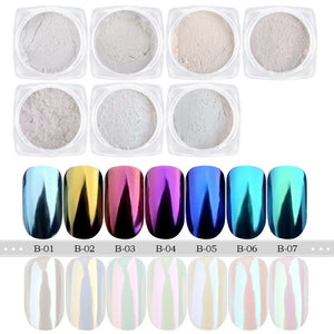 1 Box 2g Nail Art Gradient Glitter Powder Dust Shimmer Shell Mirror Manicure DIY 1107 - Artlalic Nail Art Manicure Makeup Beauty Fashion