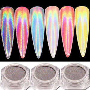1g Holographic Laser Rainbow Shinning Mirror Nail Glitter Powder Nails Pigments 1121 - Artlalic Nail Art Manicure Makeup Beauty Fashion